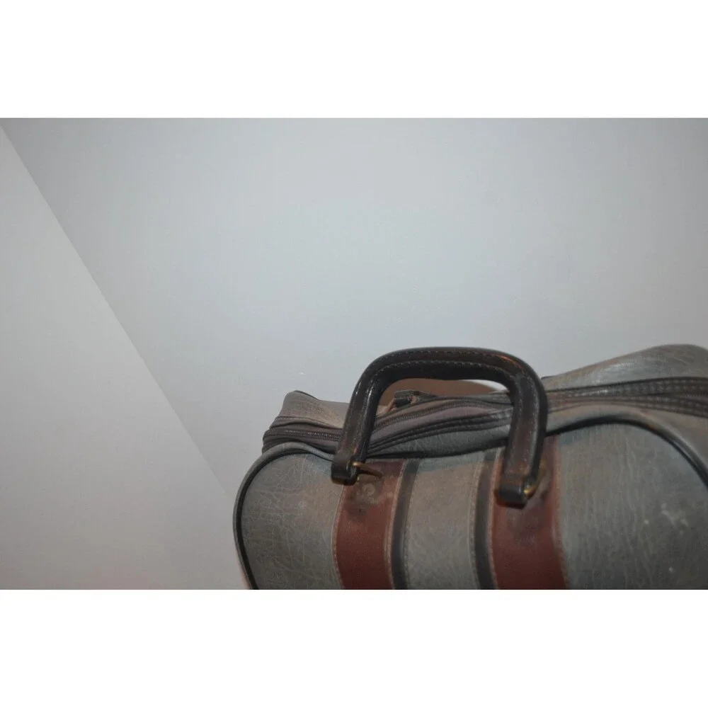 Vintage Bowling Bag Rocking Silver Retro Stripes